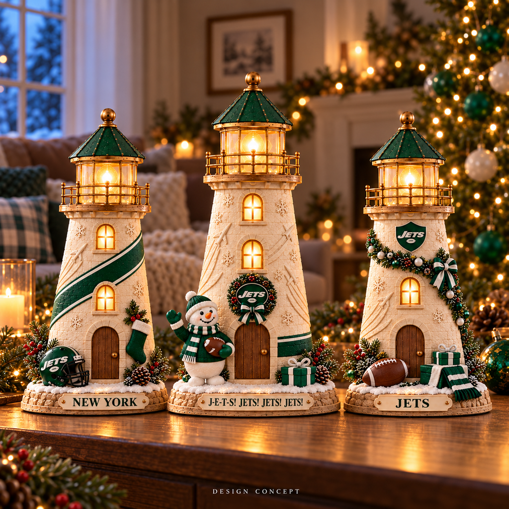NYJ Premium Holiday Lighthouse Trio TMH