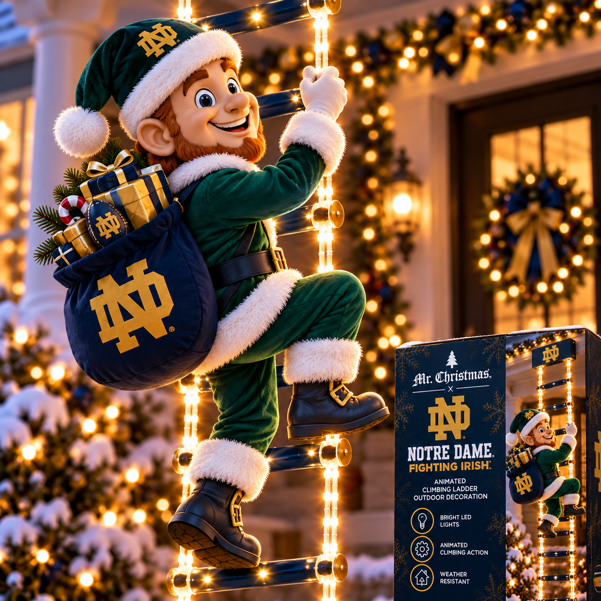 NDFI Animated Climbing Ladder Christmas Decoration BMD