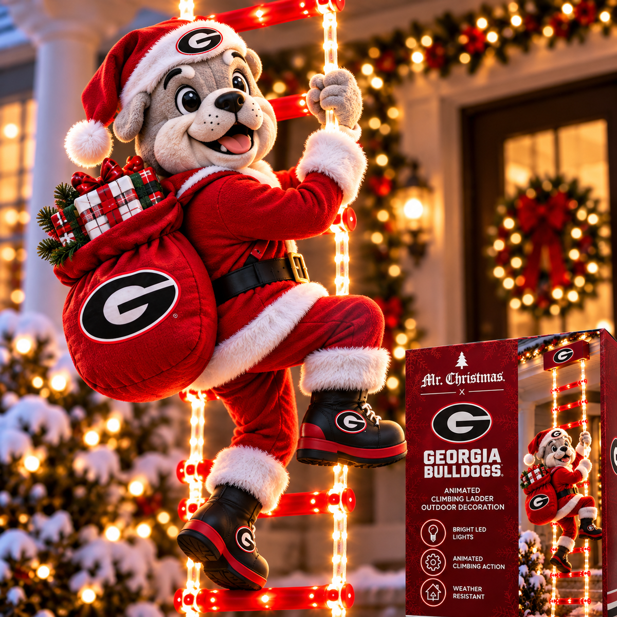 GGBD Animated Climbing Ladder Christmas Decoration BMD