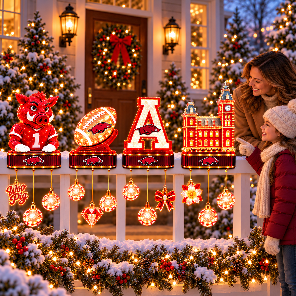Premium AKR Outdoor Christmas Railing Ligh TTMH