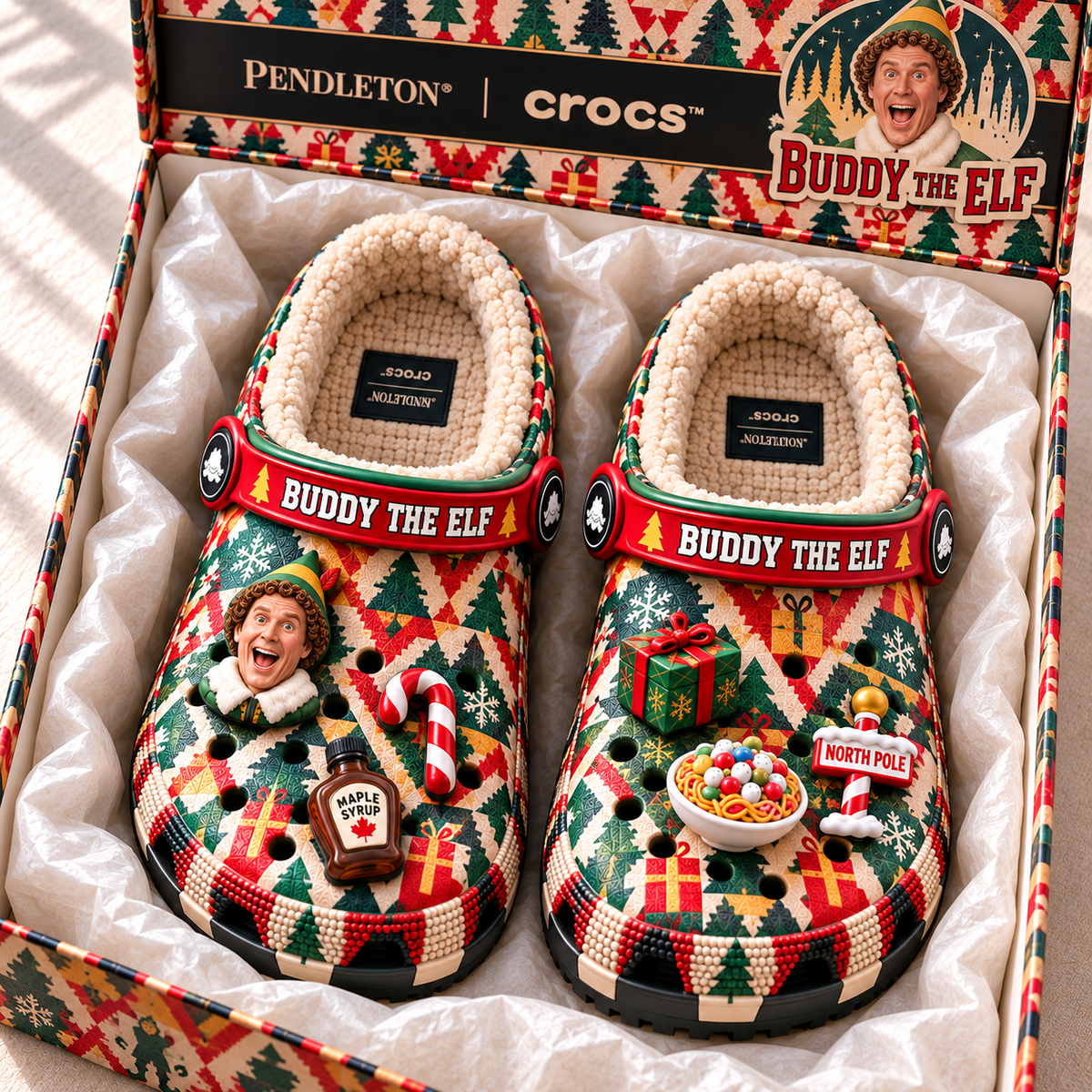 ELF Premium Fleece-Lined Crocs Clogs NTTB