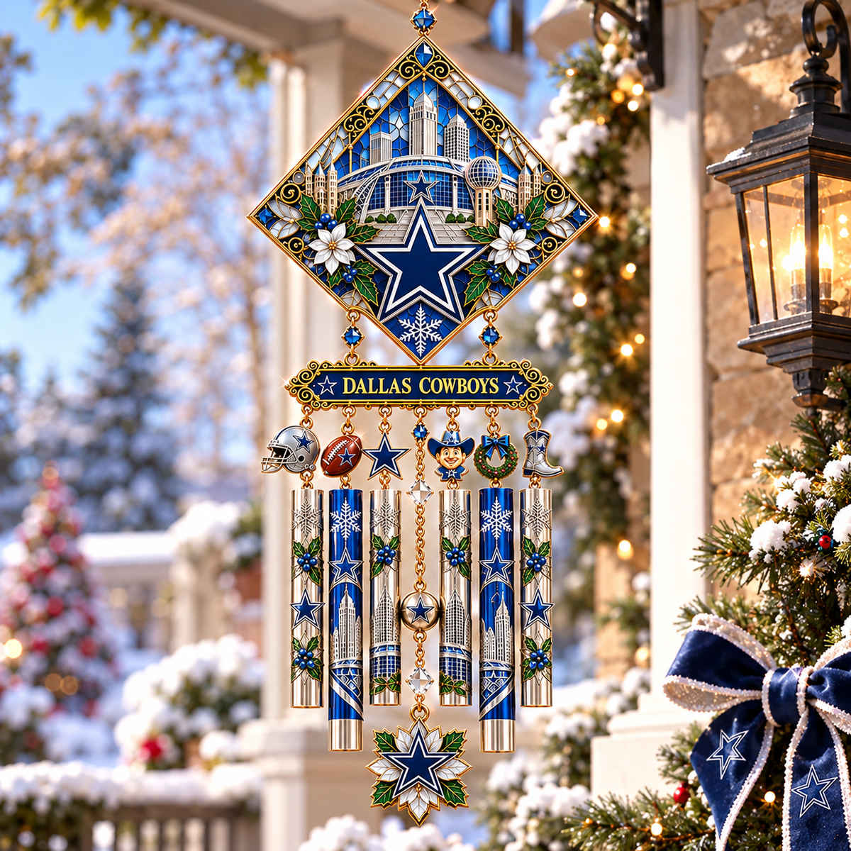 DLCB Premium Christmas Stained Glass Wind Chime NTNA