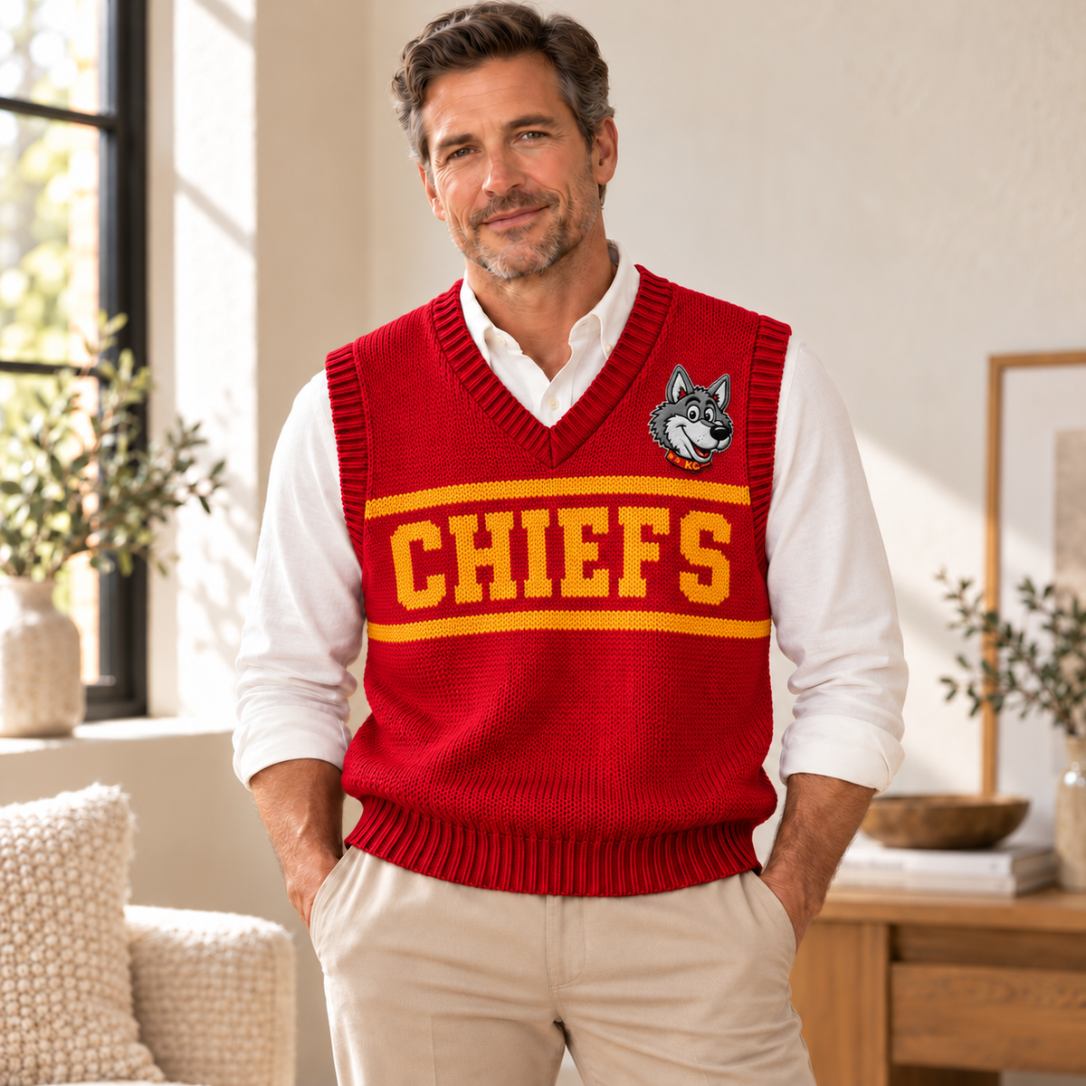 KCC Premium V-Neck Knit Sweater Vest PNPA