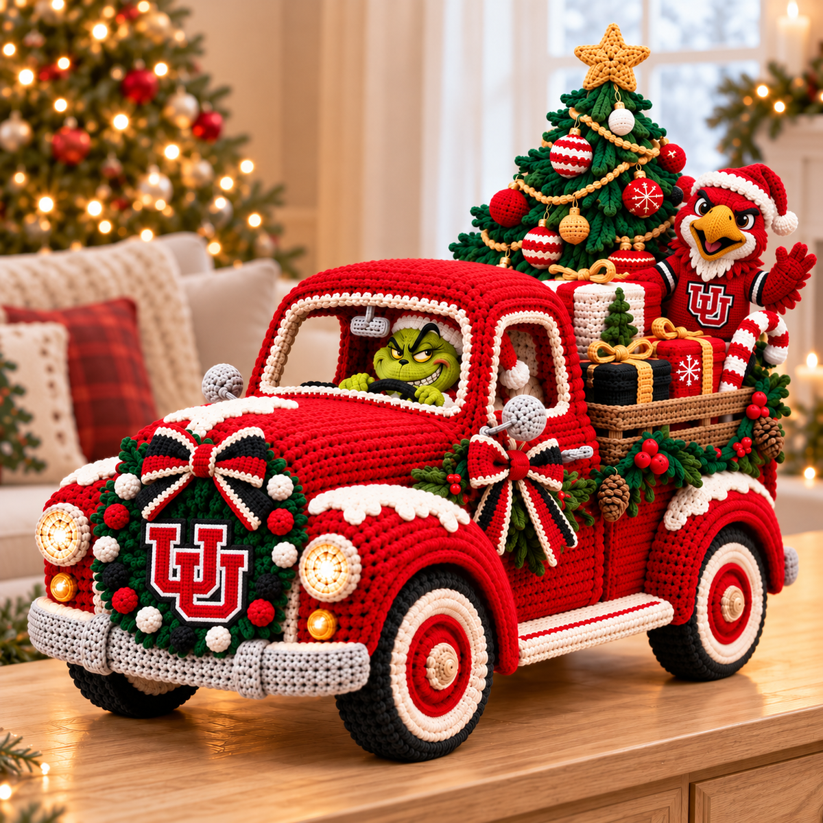UTUT Cozy Christmas Holiday Truck Decor PNPA