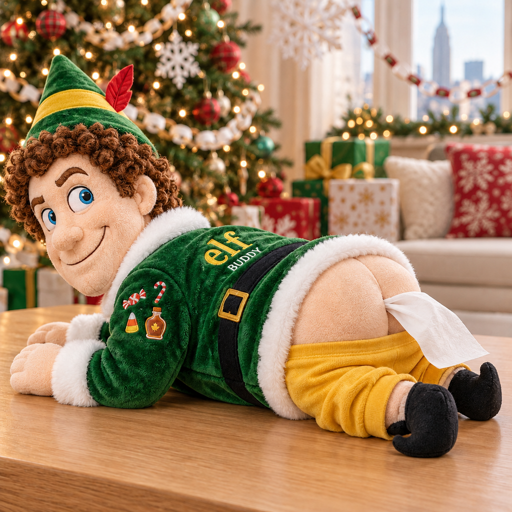 Premium ELF Cheeky Plush Tissue Holder HQH
