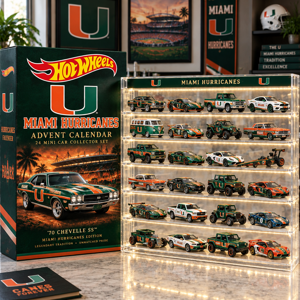 Miami Hurricanes Premium Mini Car Advent Calendar