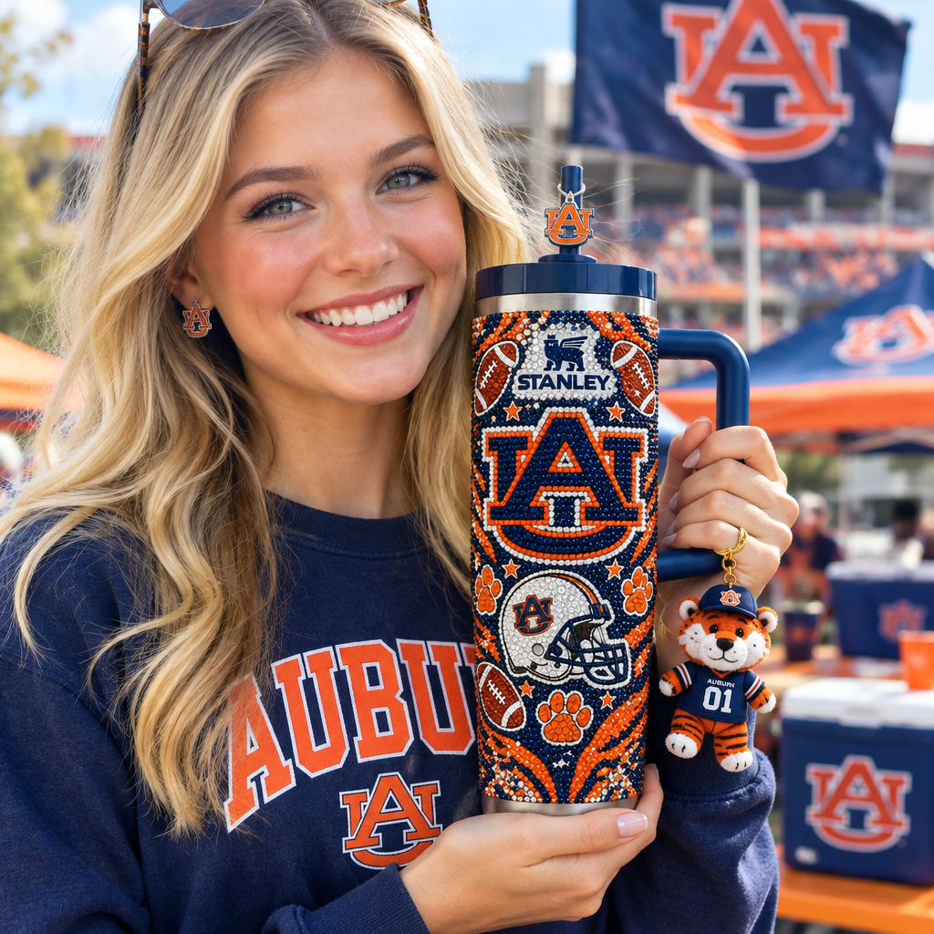 Auburn Tigers 40oz Tumbler With Handle TTNL