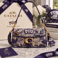 TCU Horned Frogs Coach Shoulder Cross With Charm
