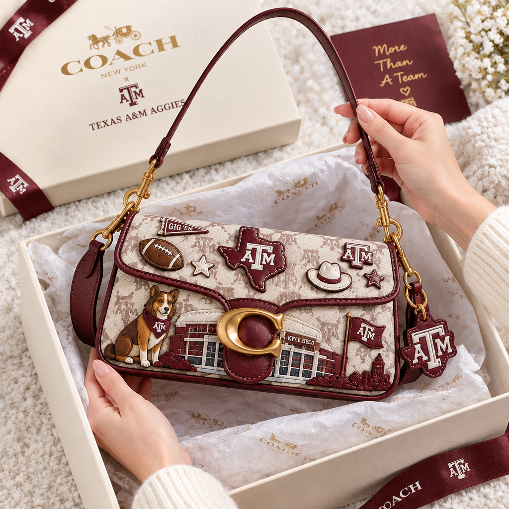 Texas A M Aggies Coach Shoulder Cross With Charm