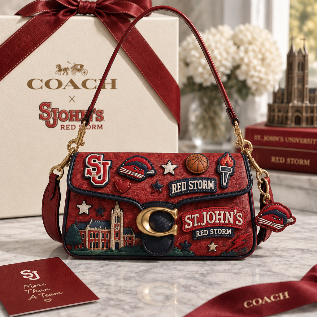 St John S Red Storm Coach Shoulder Cross With Charm