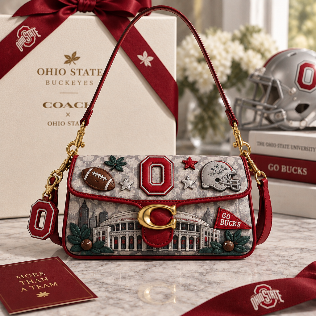 Ohio State Buckeyes Coach Shoulder Cross With Charm