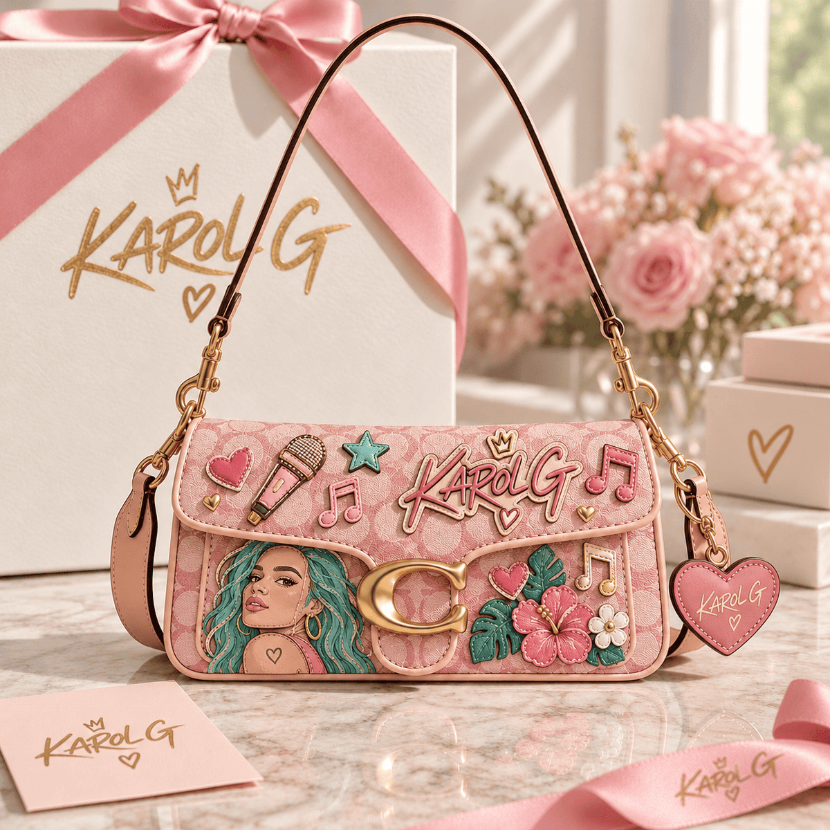 Premium KRG Coach Shoulder Cross With Charm NPL