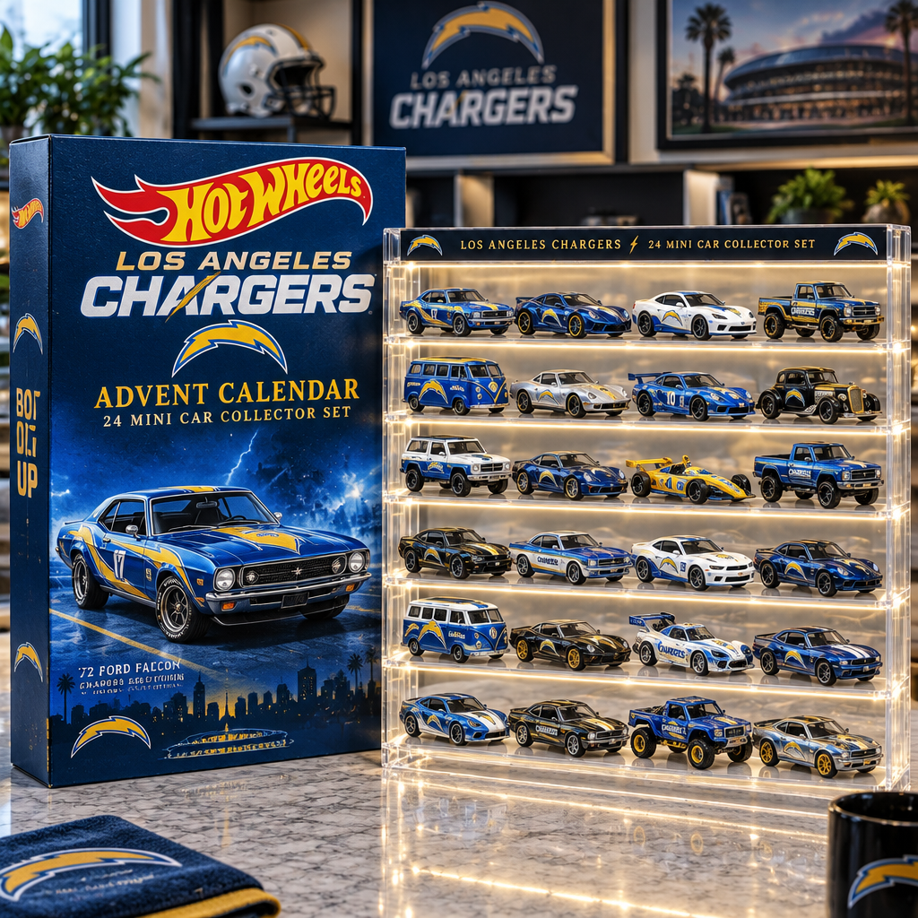 Los Angeles Chargers Premium Mini Car Advent Calendar