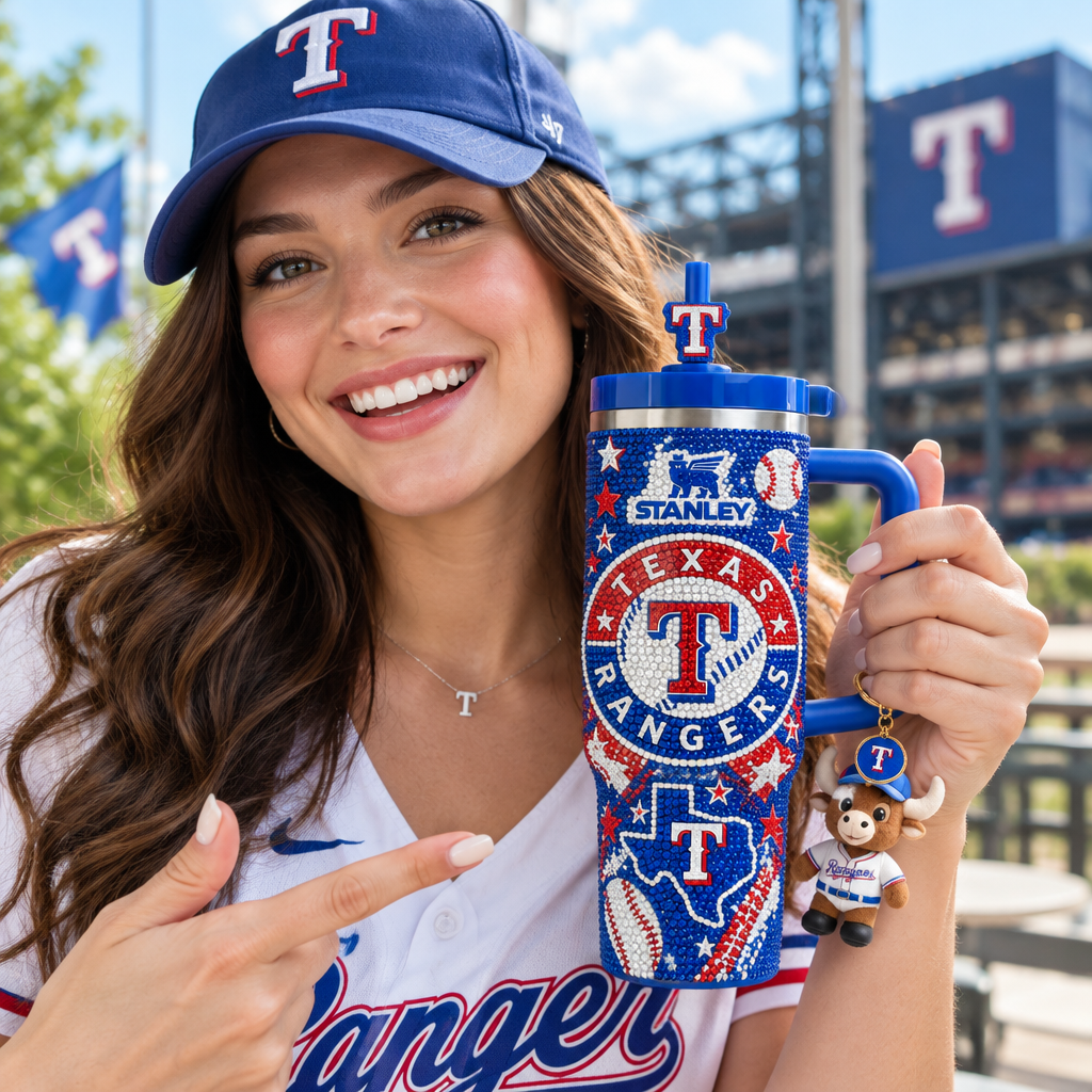 Texas Rangers 40oz Tumbler With Handle TTNL