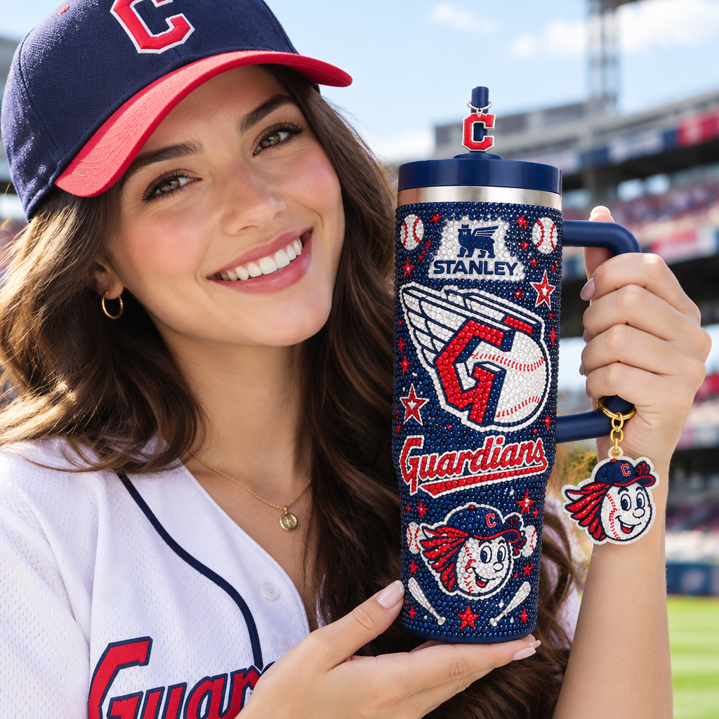 Cleveland Guardians 40oz Tumbler With Handle TTNL