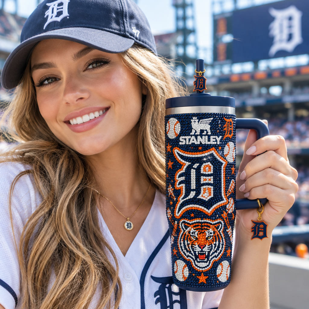 Detroit Tigers 40oz Tumbler With Handle TTNL